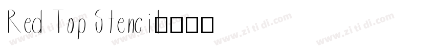 Red Top Stencil字体转换